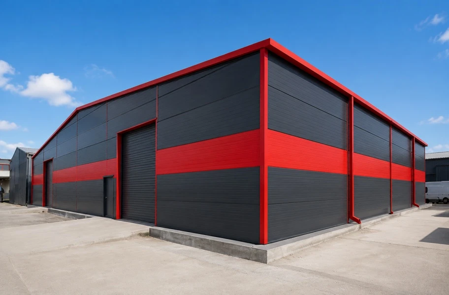 Charcoal body with red accent trim Charcoal body with red accent trim
